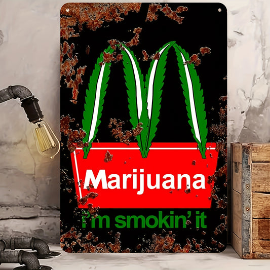 Vintage California Weed Metal Sign - 8X12 Inches