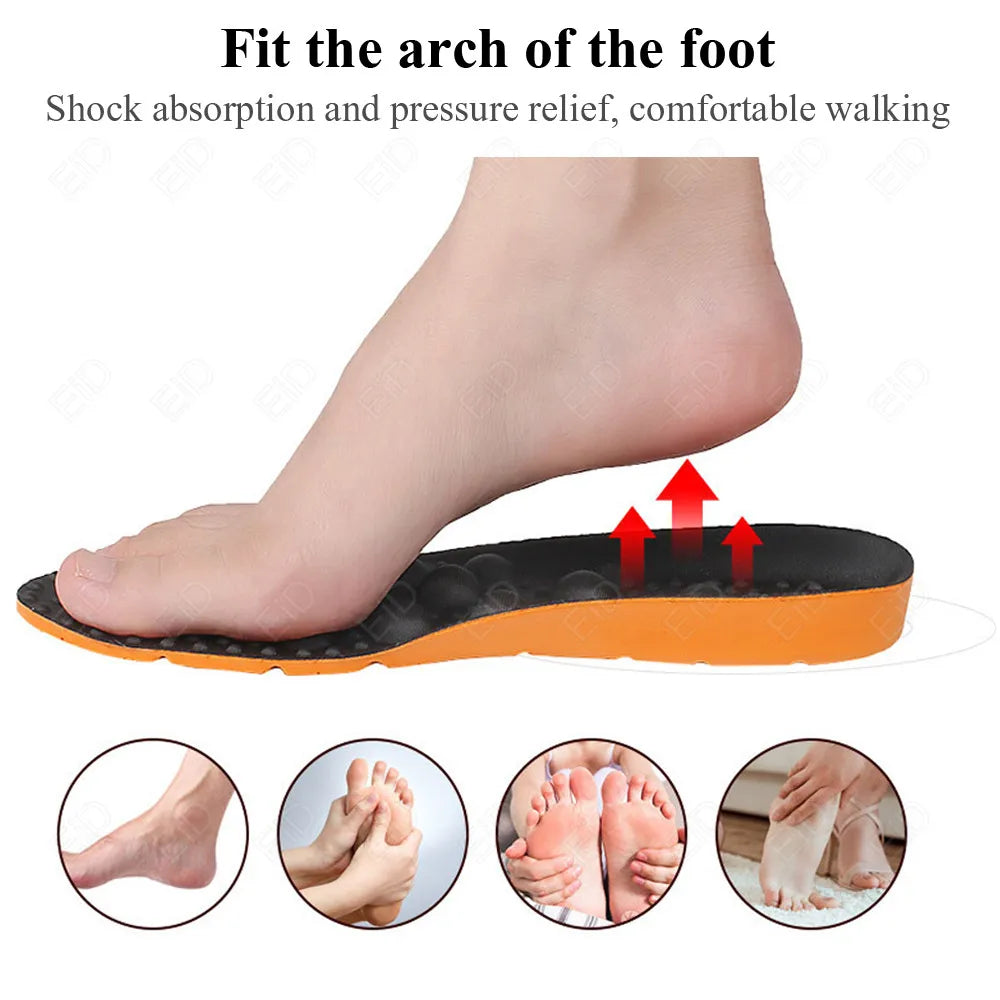 Massage insoles foot acupressure for shoes sport insoles shock absorbant eva orthopedic relax comfort Shoe Sole health Foot Care