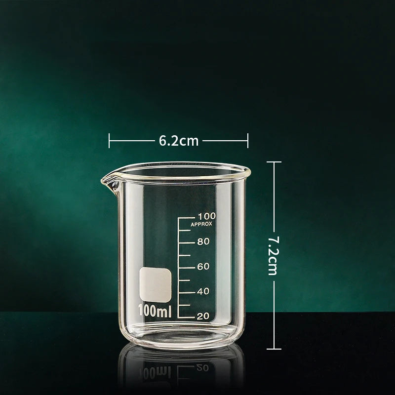 50/100/150/250/500/1000ml High Borosilicate Glass Measuring Cup Clear Scale Cup Laboratory Beaker Kitchen Baking Measuring Cup