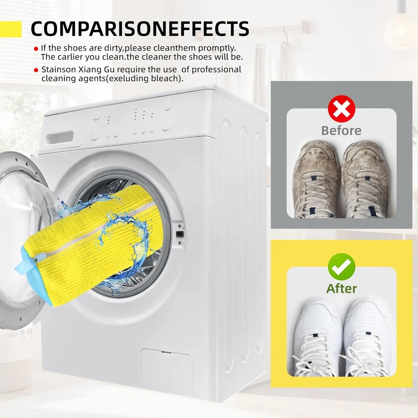 Shoe Washing Machine Bag: Shoe Bag for Washing Machine - Reusable Shoe Cleaning Bag for Sneaker