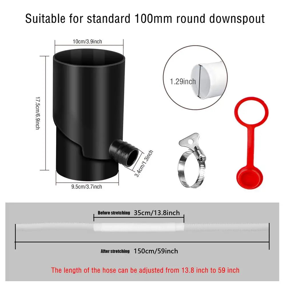 Rain Water Catching System UV Resistant Weatherproof Rain Barrel Diverter Kit Portable Rain Barrels To Collect Rainwater From