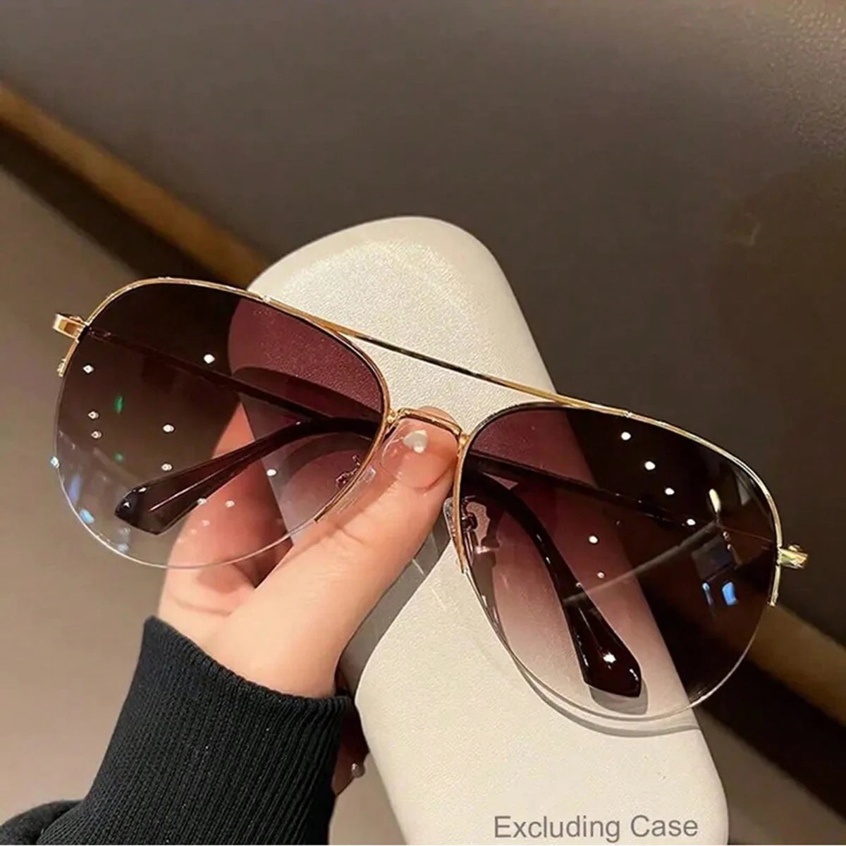 1pc Aviator Fashion Large For Driving Riding