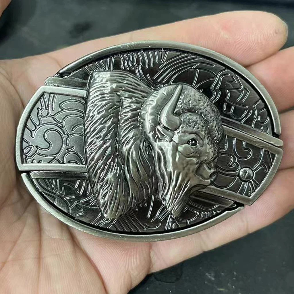 Animal punk belt buckle