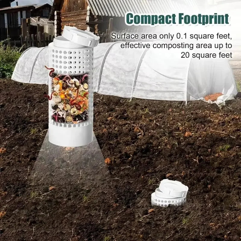 1 Pcs Outdoor Plastic Earthworm Compost Bin Underground Worm Compost Bin Farm Compost Bin Kit For Garden And Lawn Care