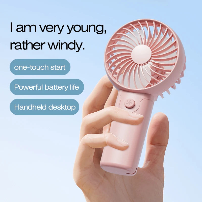 Portable Fan Convenient Creative Small Fan Pocket Hand-held Fan Lightweight Adjustable Cute Handheld Mini Fan Air Coolers