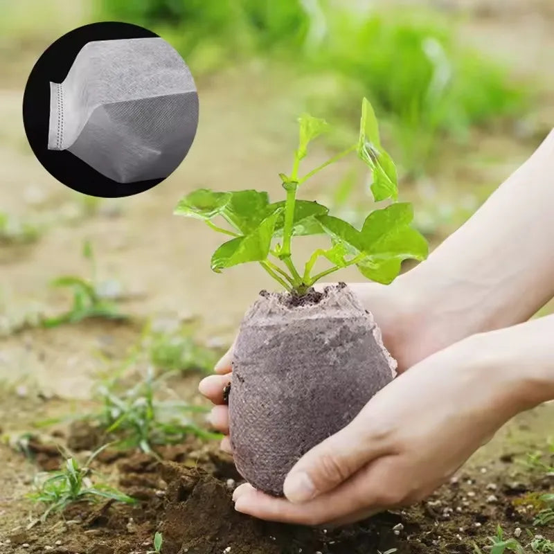 Seeding Grow Bags Biodegradable Seed Nursery Bags Plants Seeds To Sow Flower Pots Pouch Home Garden Supply