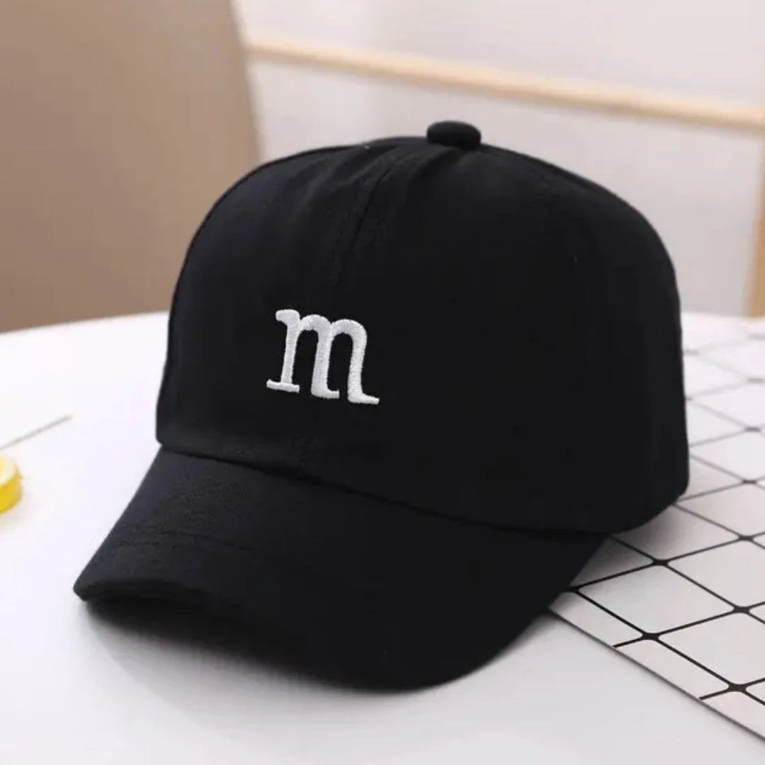 M Letter Embroidered Kids Caps 1-6-8-12-15 Years