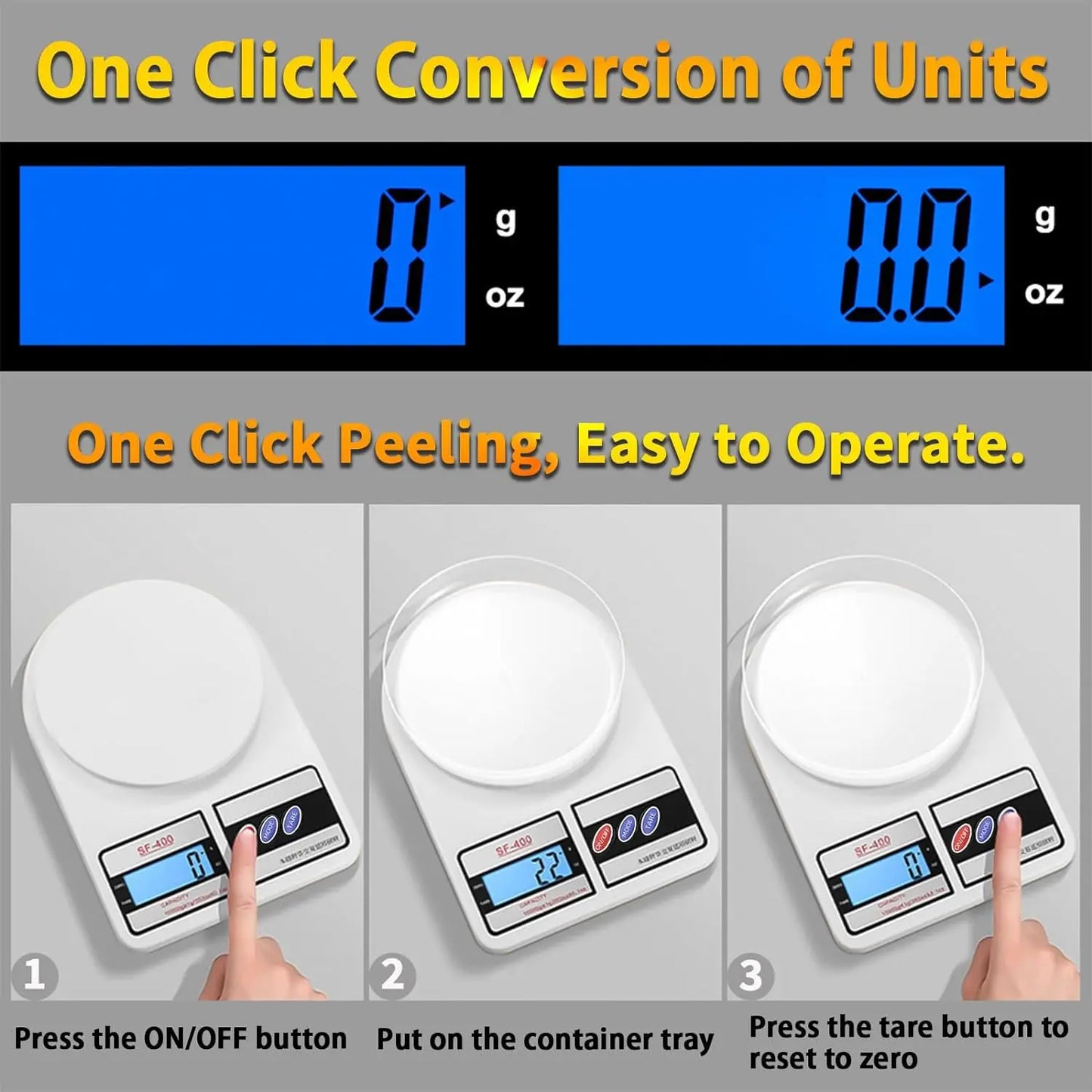5kg/1g High-Precision LED Electronic Scales Portable Food Weight Balance Measuring Home Kitchen Tool