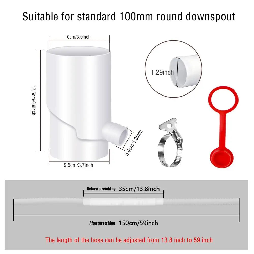 Rain Water Catching System UV Resistant Weatherproof Rain Barrel Diverter Kit Portable Rain Barrels To Collect Rainwater From