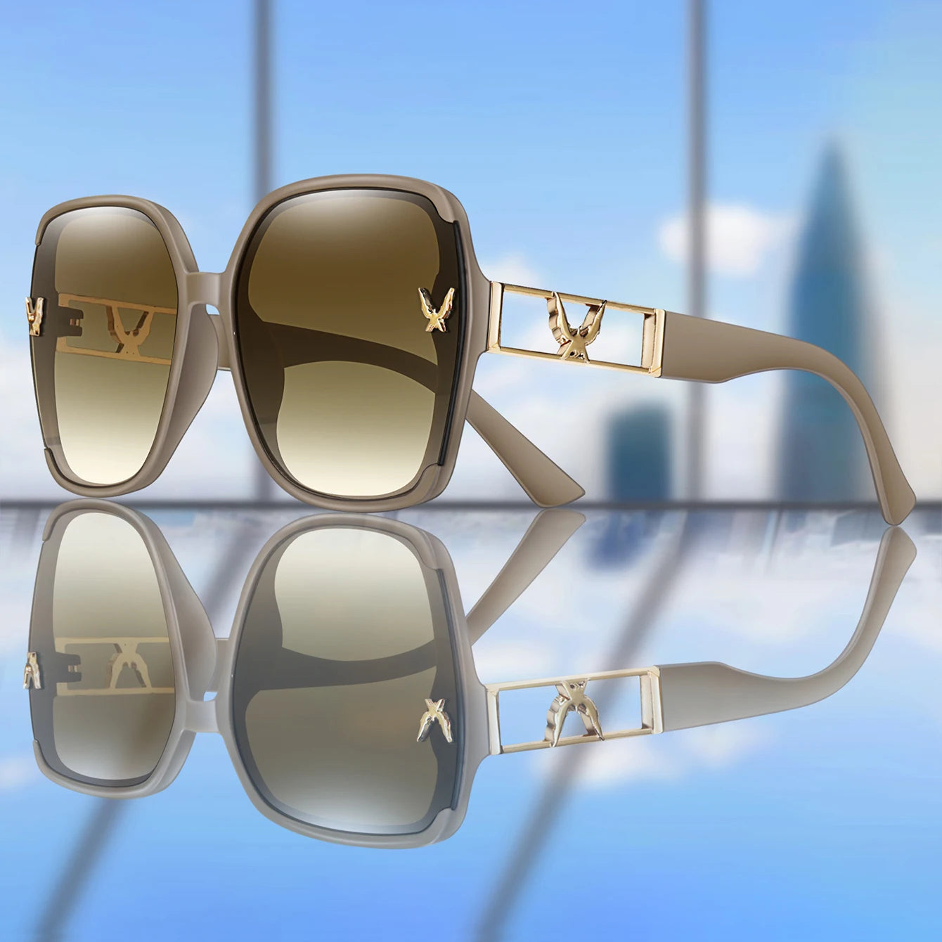 Large Shades for Daily Outfit shopping, Selfie, Party, Travel, Beach