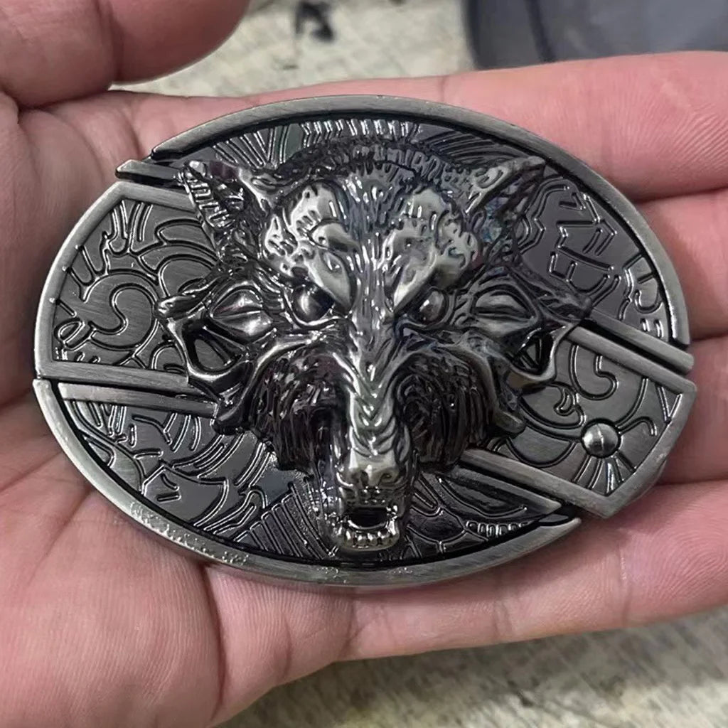 Animal punk belt buckle