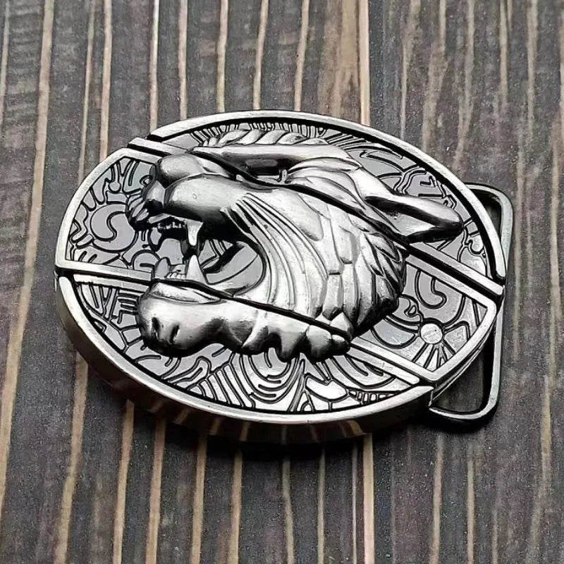 Animal punk belt buckle