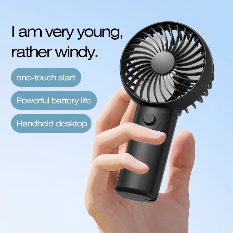 Portable Fan Convenient Creative Small Fan Pocket Hand-held Fan Lightweight Adjustable Cute Handheld Mini Fan Air Coolers