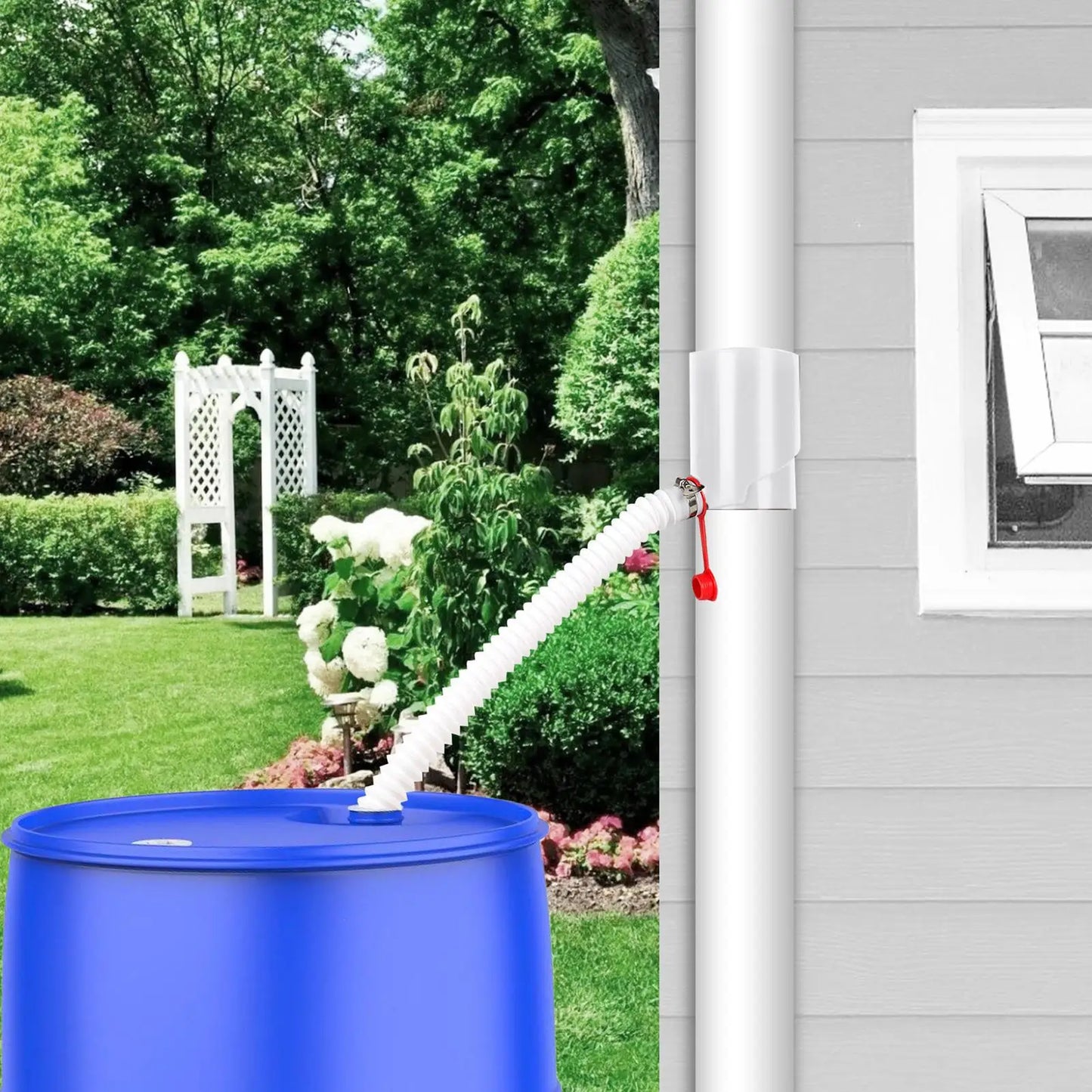 Rain Water Catching System UV Resistant Weatherproof Rain Barrel Diverter Kit Portable Rain Barrels To Collect Rainwater From