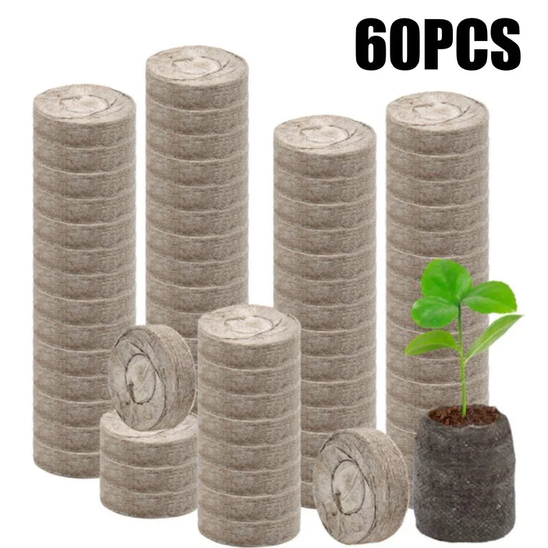 Seed Starter Peat Pods for Seedlings Nonwoven Nursery Plugs Pallet Seedling Soil Block for Grow Herbs Plant Flowers Vegetables