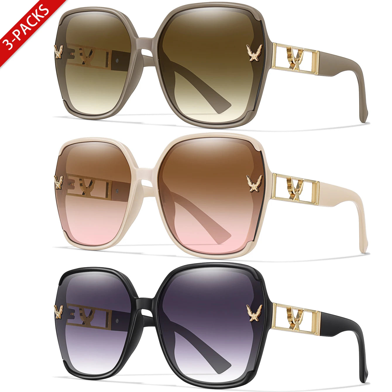 Large Shades for Daily Outfit shopping, Selfie, Party, Travel, Beach