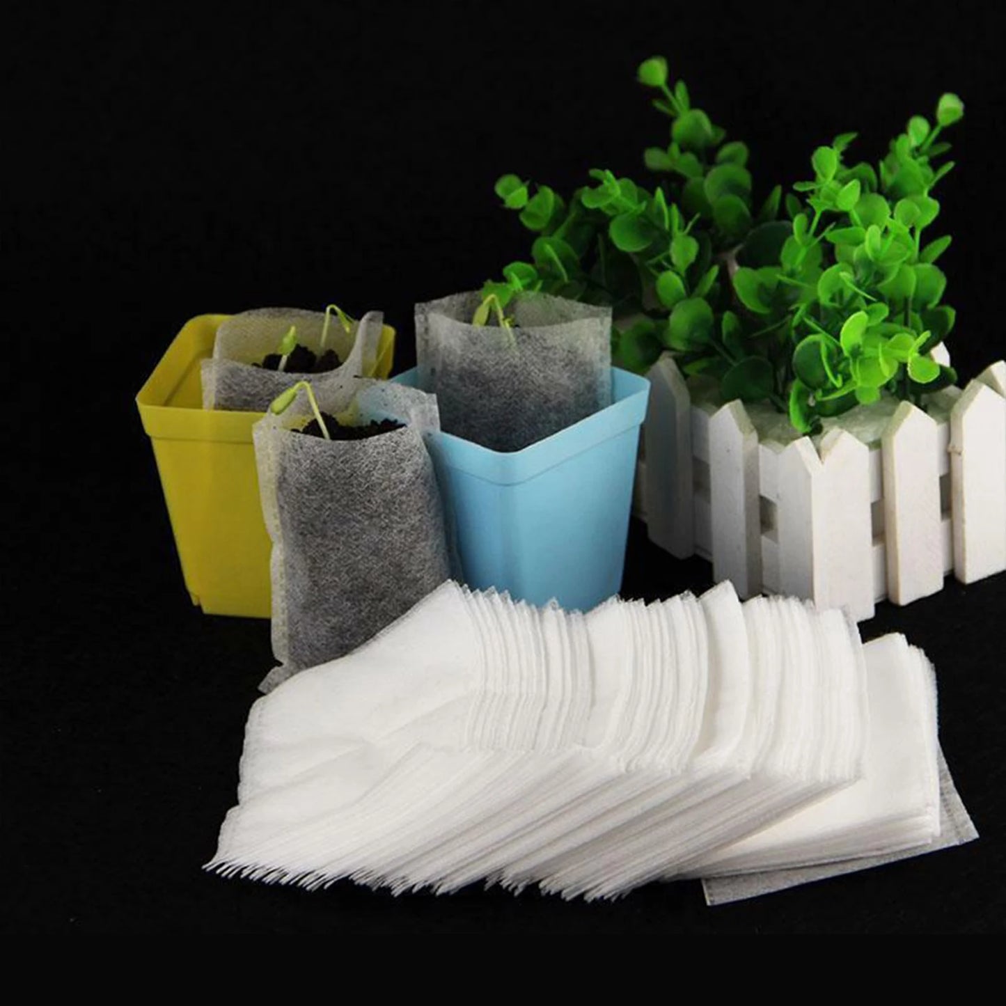 Seeding Grow Bags Biodegradable Seed Nursery Bags Plants Seeds To Sow Flower Pots Pouch Home Garden Supply