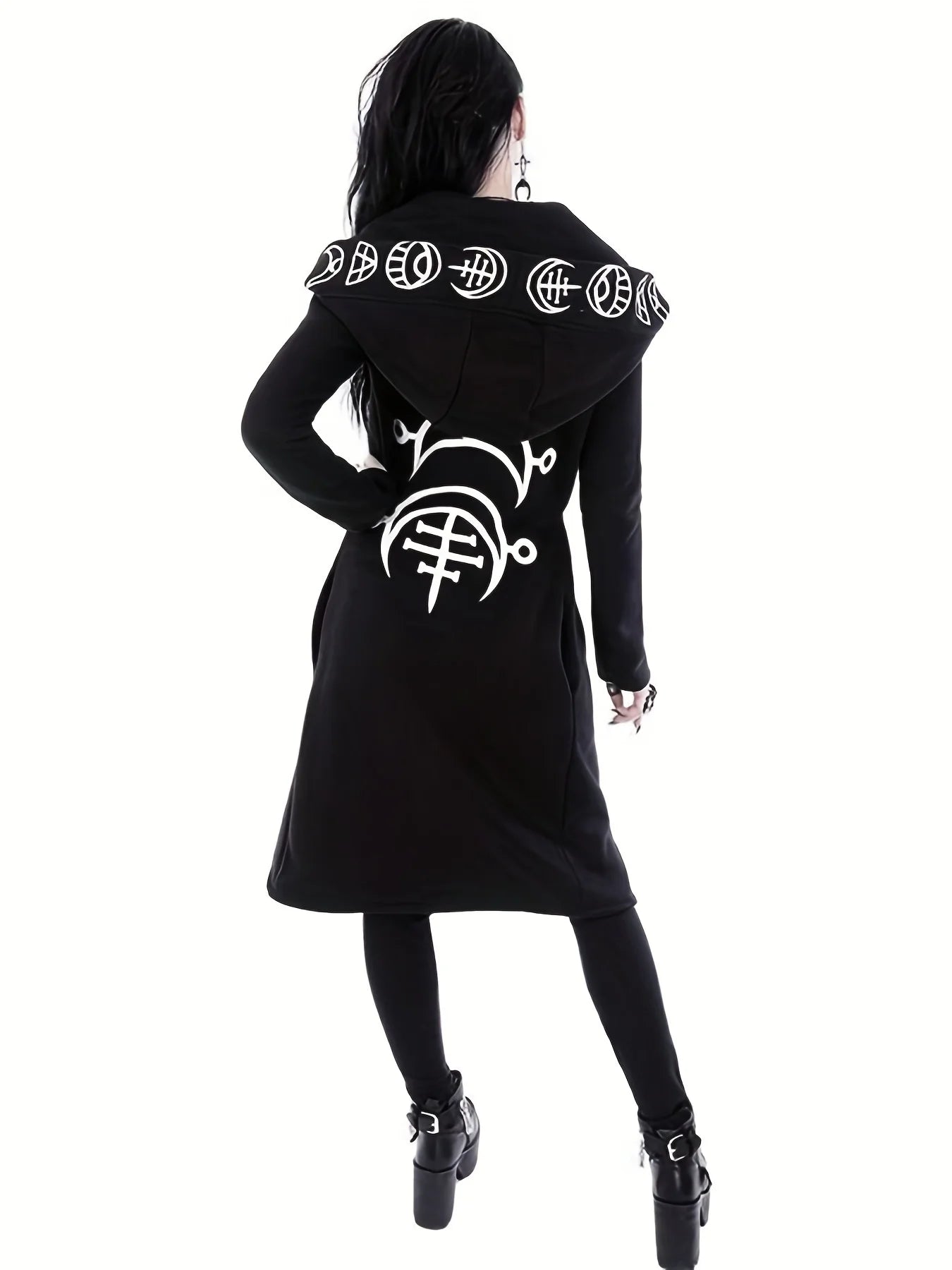 Punk Moon Pattern Cardigan