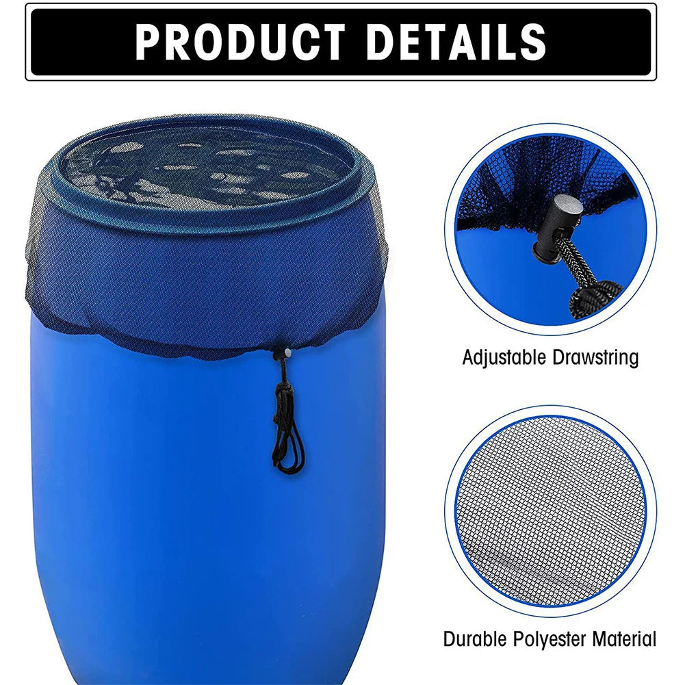 Netting for Rain Barrels PE Water Collection Buckets Tank Raindrop Harvesting Tool Anti-Mosquito Water Protection