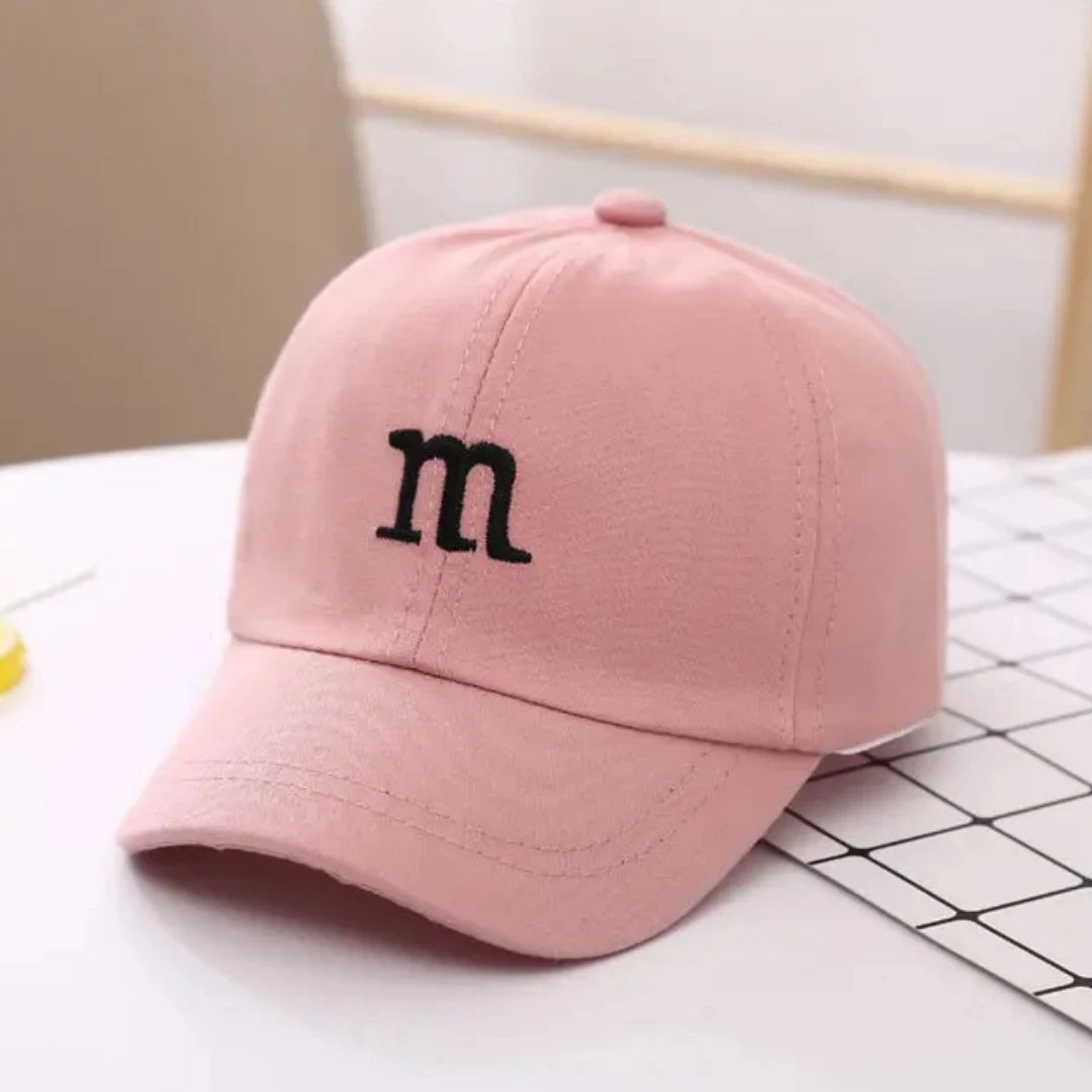 M Letter Embroidered Kids Caps 1-6-8-12-15 Years