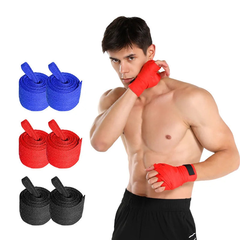 2PCS 1.5/2/3/5M Boxing Training Bandages Cotton Strap