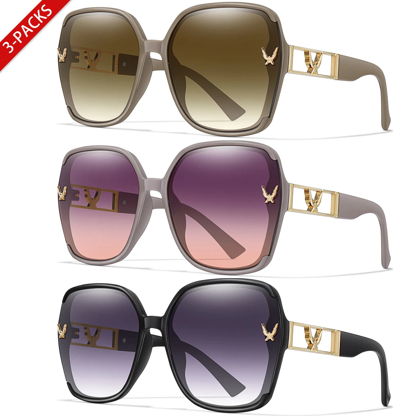 Large Shades for Daily Outfit shopping, Selfie, Party, Travel, Beach
