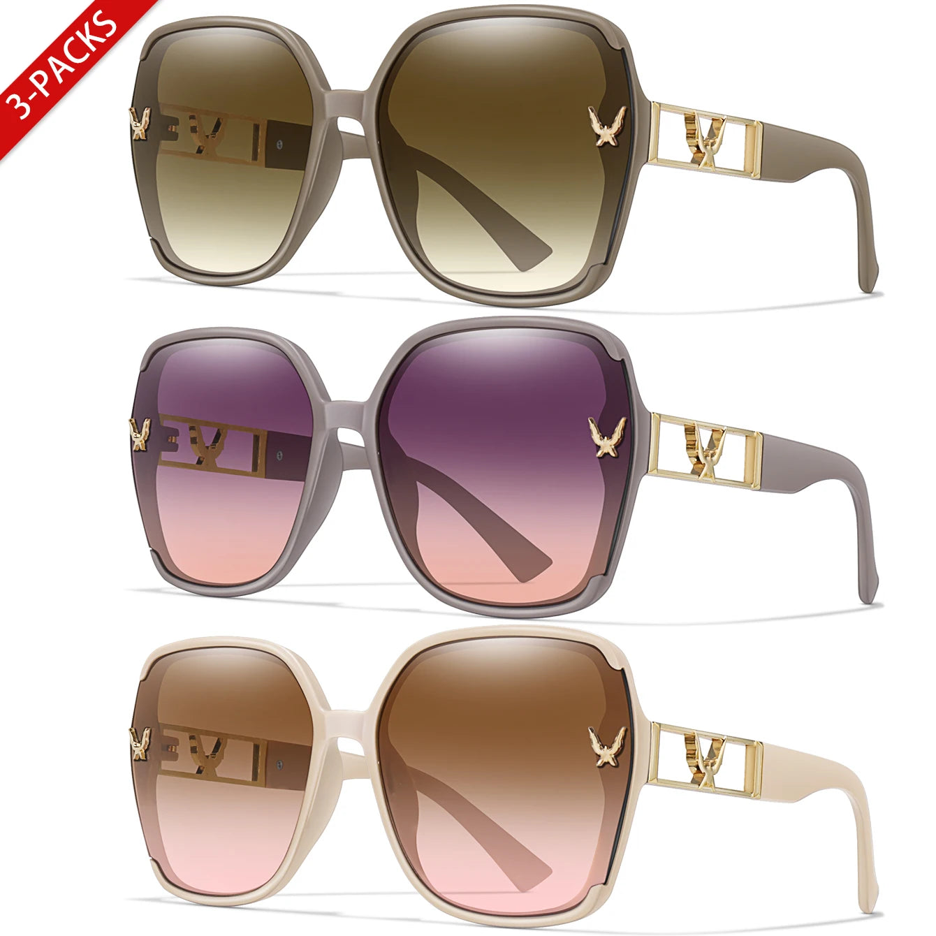 Large Shades for Daily Outfit shopping, Selfie, Party, Travel, Beach