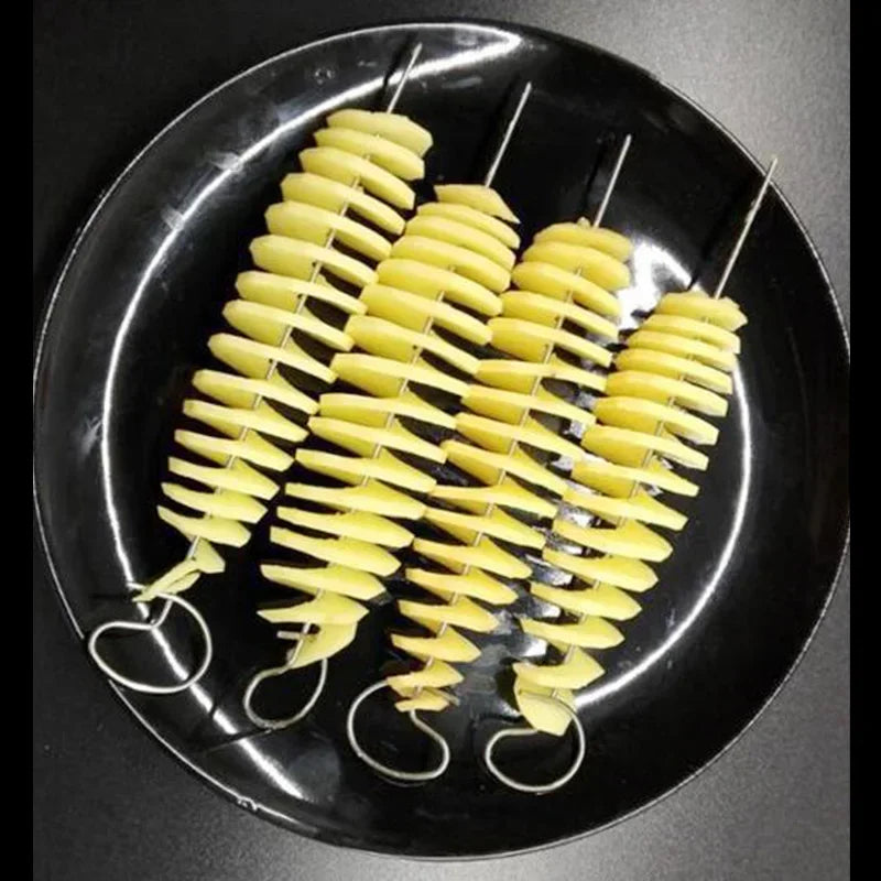 Spiral Potato Cutter Twisted Slice Potato Tower Whirlwind Potato Cut Diy Creative Fruit And Vegetable Spiral Slicer For Kitchen