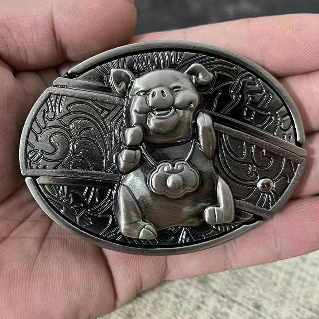 Animal punk belt buckle