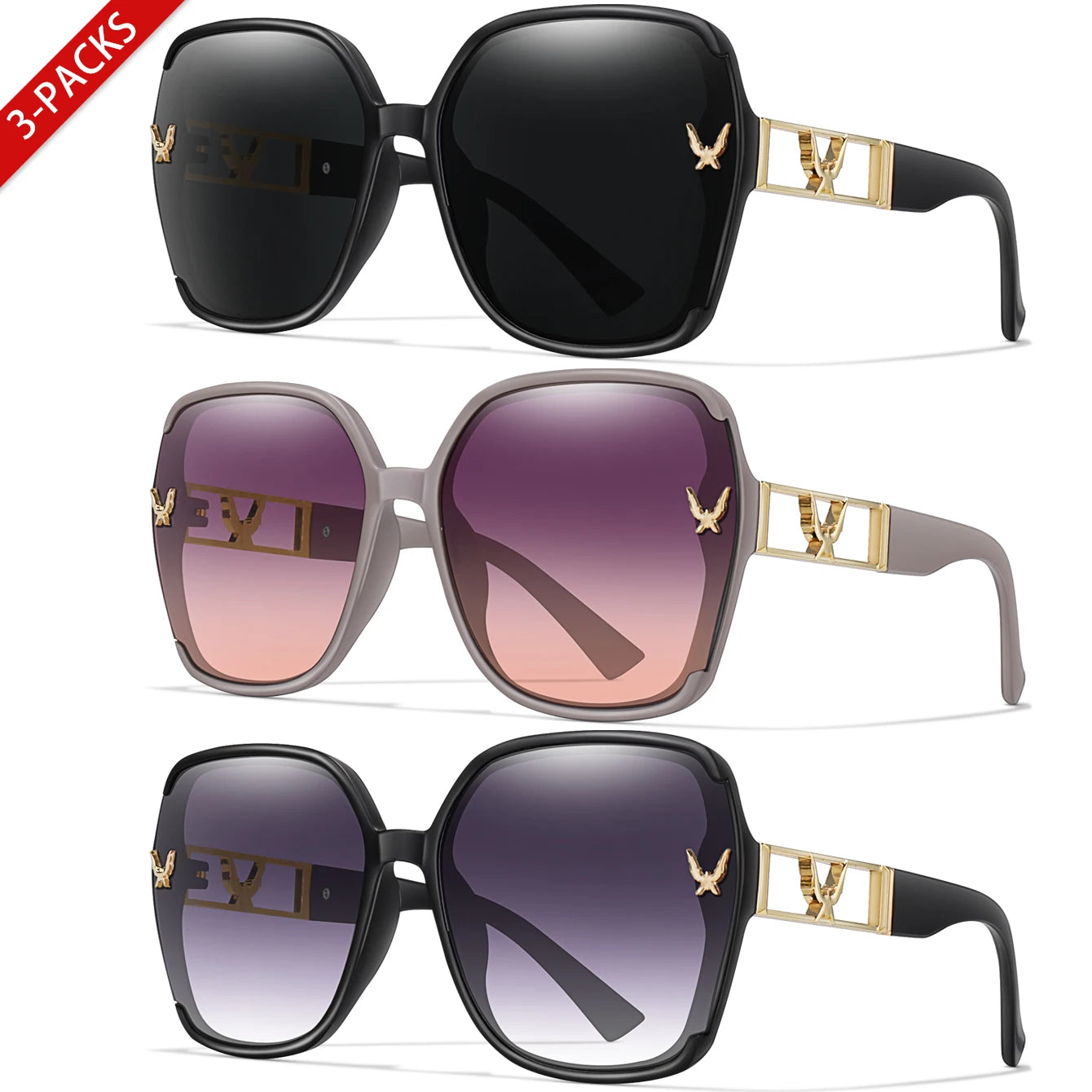 Large Shades for Daily Outfit shopping, Selfie, Party, Travel, Beach