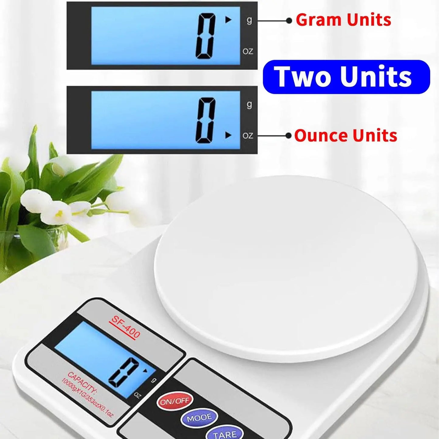 5kg/1g High-Precision LED Electronic Scales Portable Food Weight Balance Measuring Home Kitchen Tool