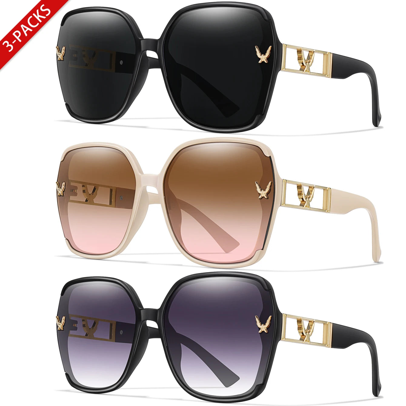 Large Shades for Daily Outfit shopping, Selfie, Party, Travel, Beach