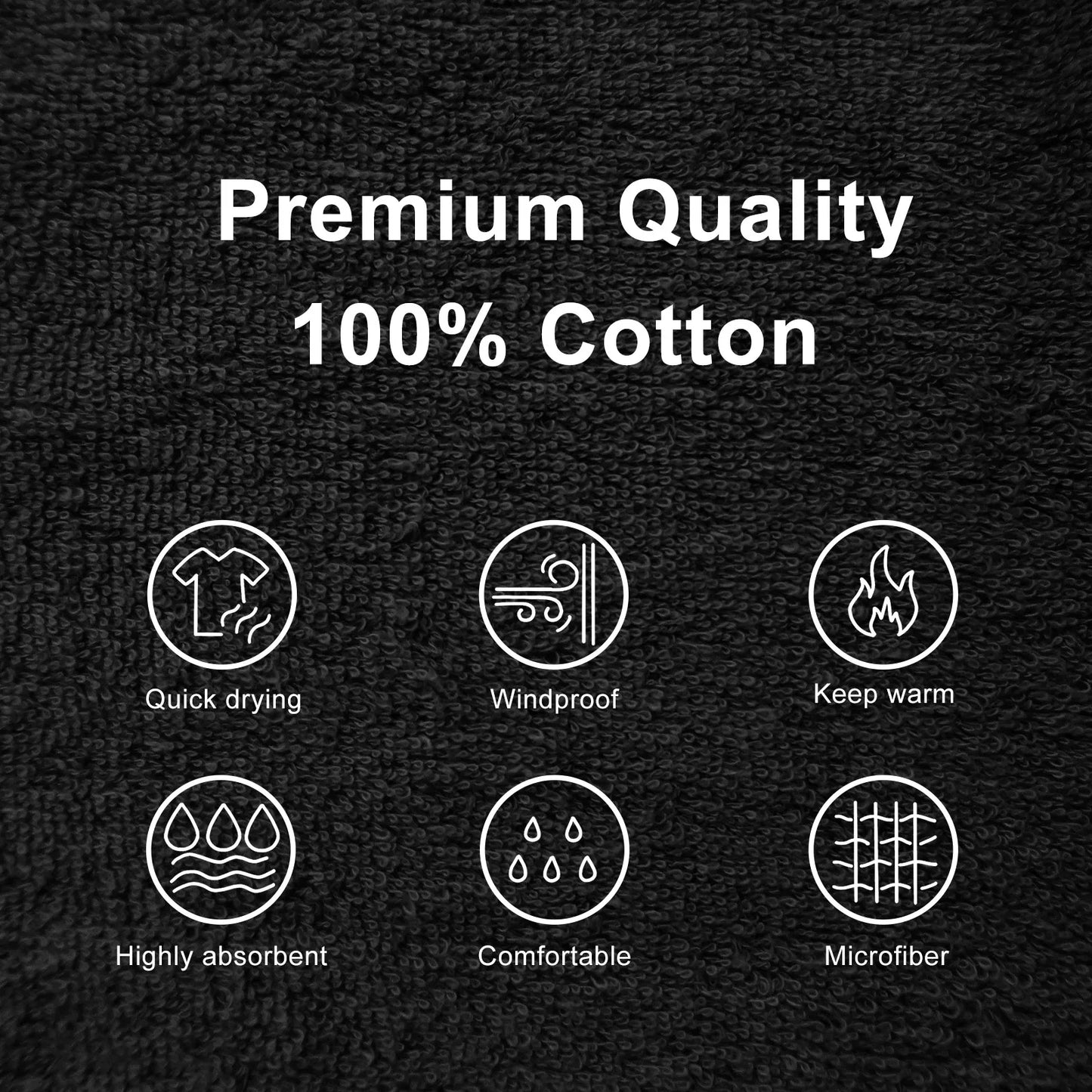 Surf Poncho Changing Towel Robe for Adults