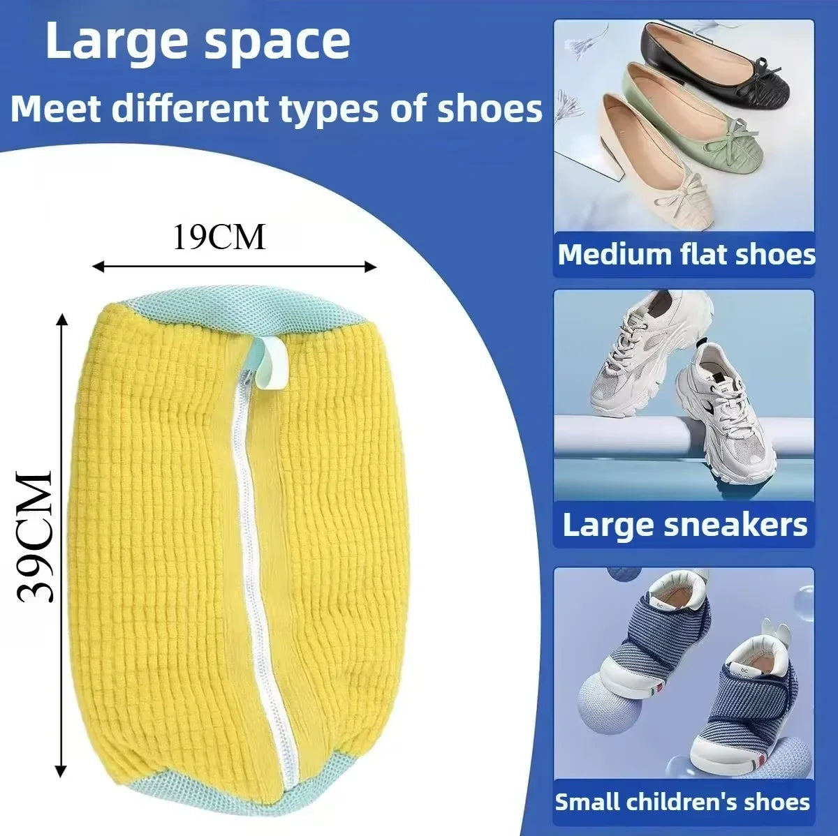 Shoe Washing Machine Bag: Shoe Bag for Washing Machine - Reusable Shoe Cleaning Bag for Sneaker