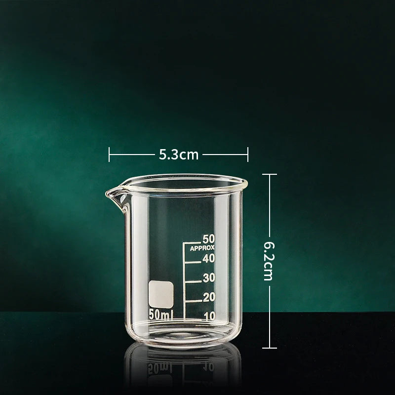 50/100/150/250/500/1000ml High Borosilicate Glass Measuring Cup Clear Scale Cup Laboratory Beaker Kitchen Baking Measuring Cup