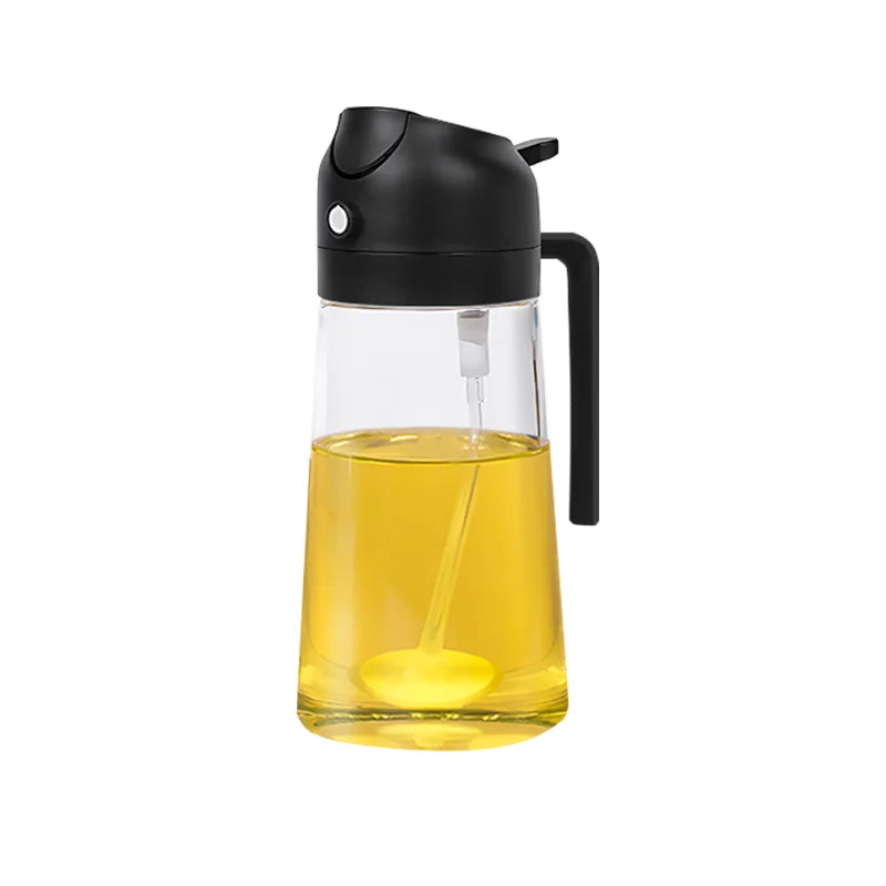 2in1 500ml Plastic Spray Oil Sprayer Bottle Spray Oil Dispenser Oil Jar Cruet BBQ Kitchen Baking Roasting