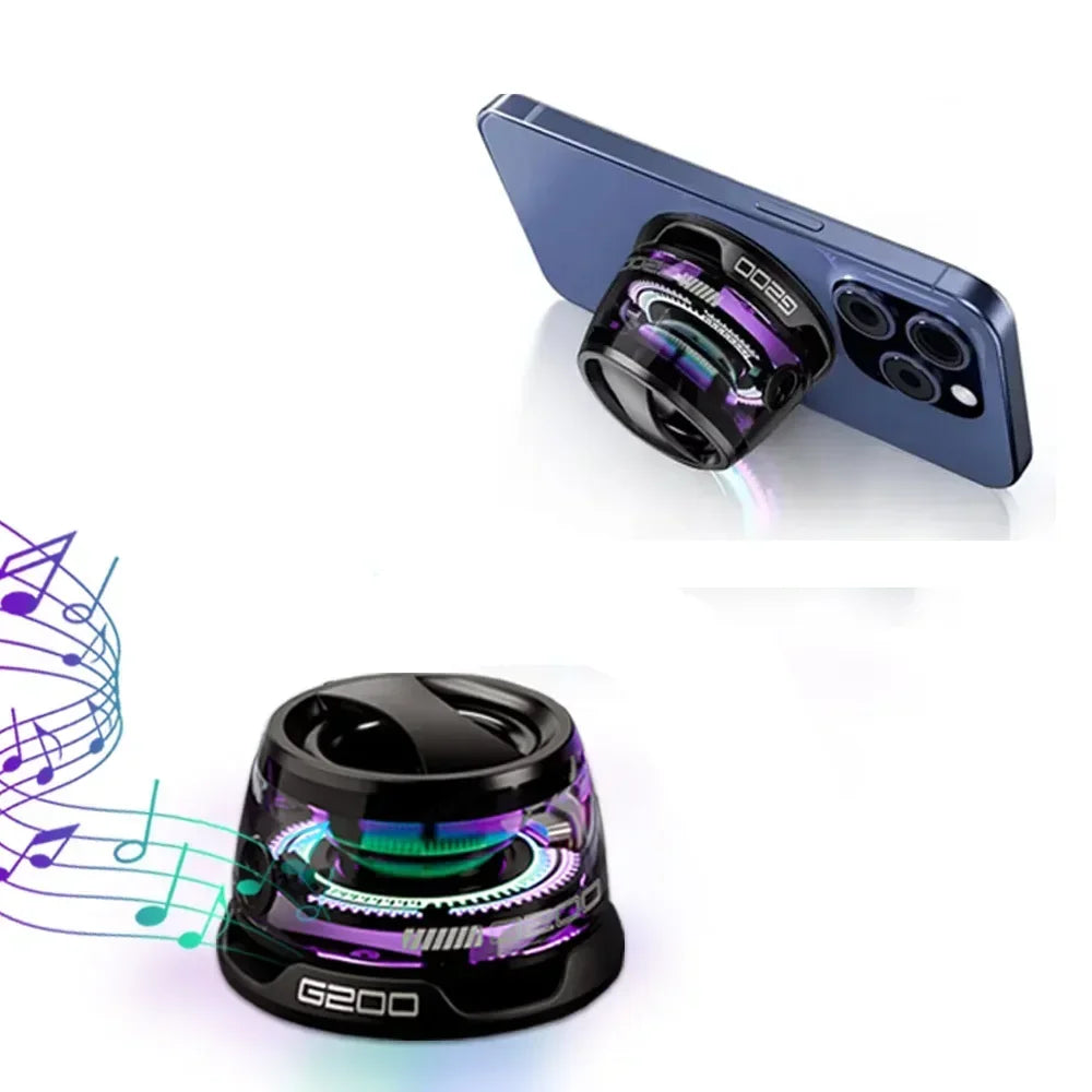 Portable Bluetooth Magnetic Mini Sound Box 7 Hours Playback Phone Holder