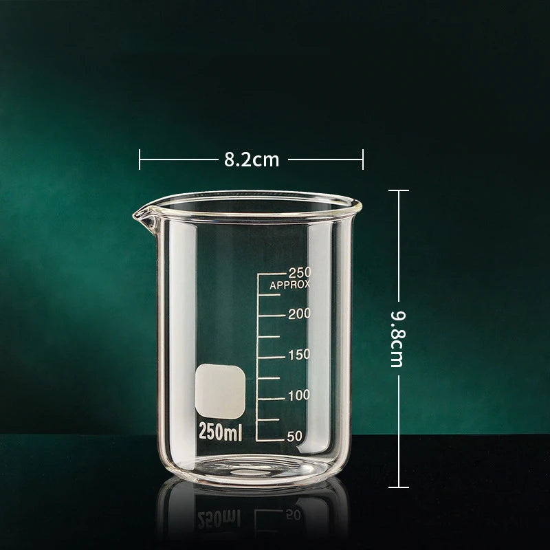 50/100/150/250/500/1000ml High Borosilicate Glass Measuring Cup Clear Scale Cup Laboratory Beaker Kitchen Baking Measuring Cup