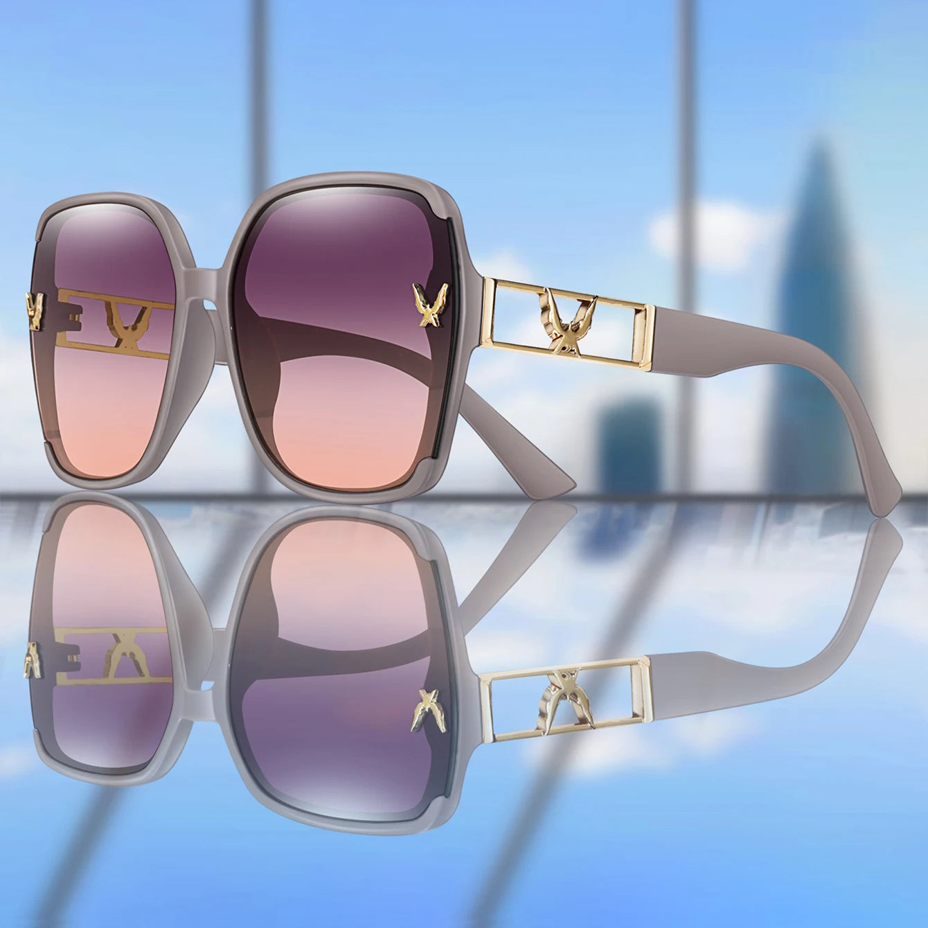 Large Shades for Daily Outfit shopping, Selfie, Party, Travel, Beach