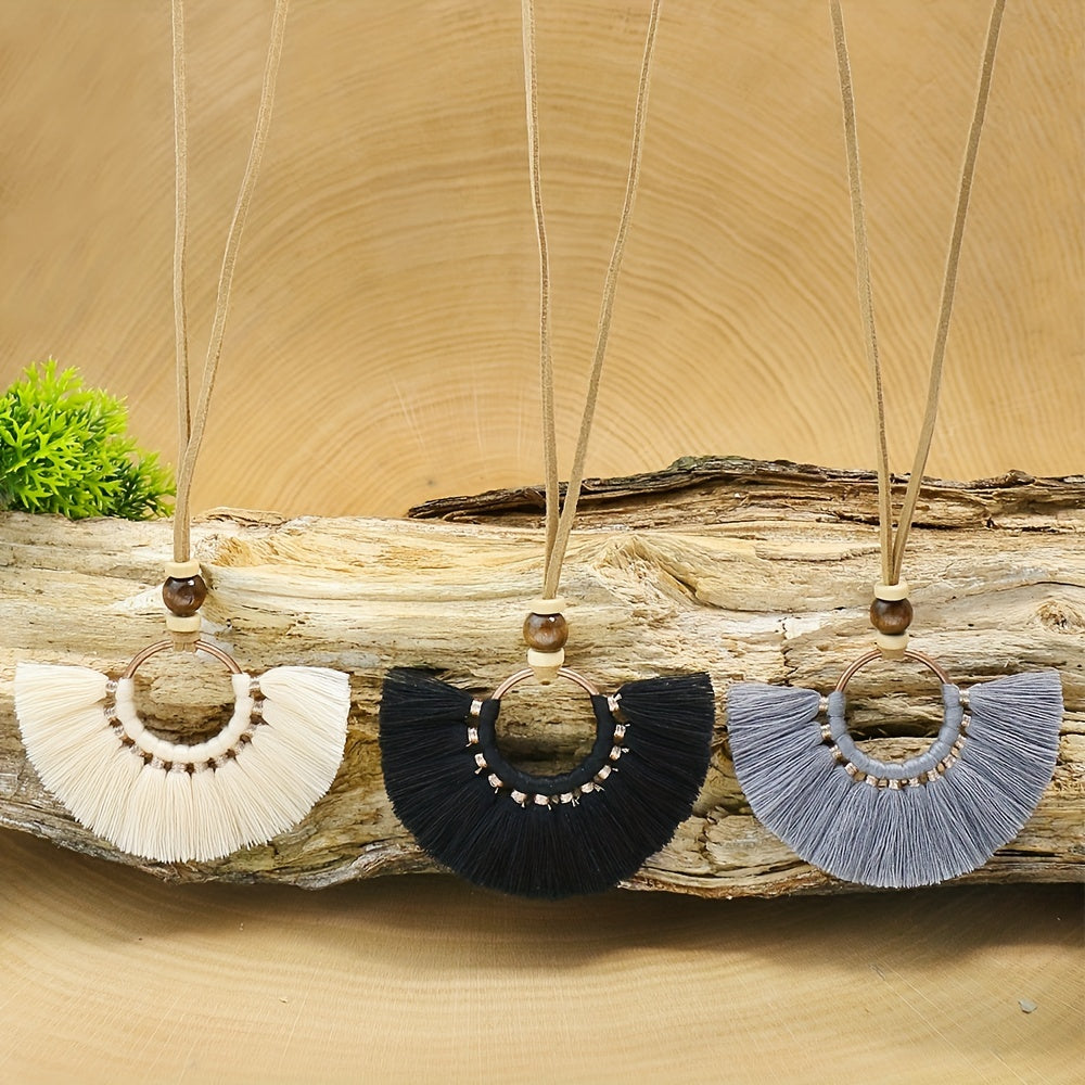 Boho-Chic Vintage Tassel Set - 3 Pieces