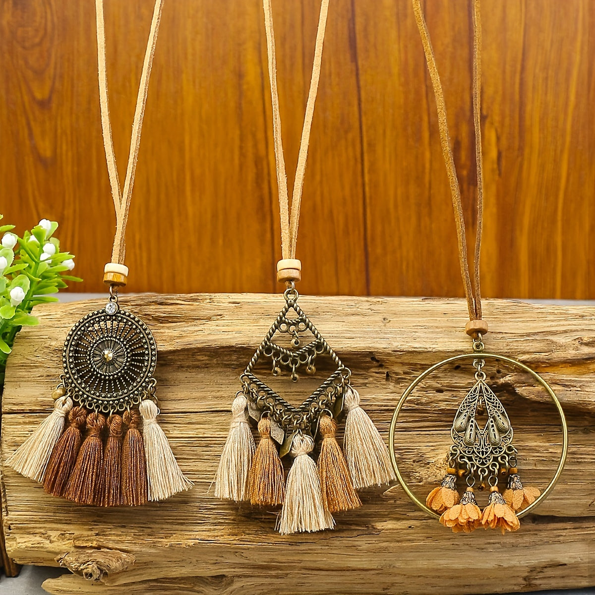 Boho-Chic Vintage Tassel Set - 3 Pieces