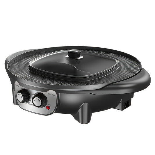[Electric BBQ Grill Hot Pot] Smokeless Electric BBQ Grill and Hot Pot - Separable, Perfect for Home Cooking