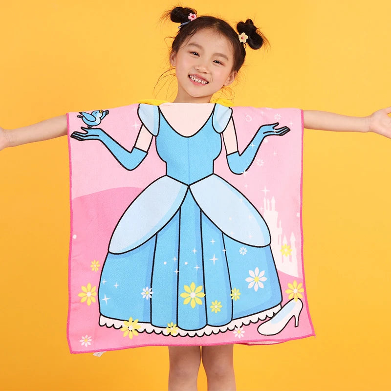 Children's Cartoon Print Bath Towel