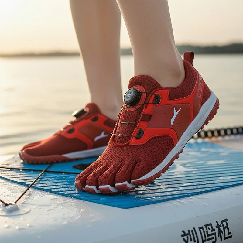 Barefoot Water Shoes, Five Finger Footwear with Adjustable BOA System for Kayaking, Surfing & Indoor Training