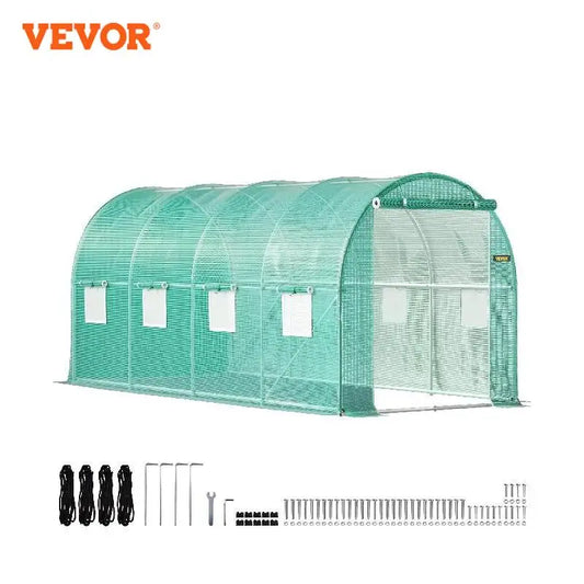 Walk-In Tunnel Greenhouse with Galvanized Frame