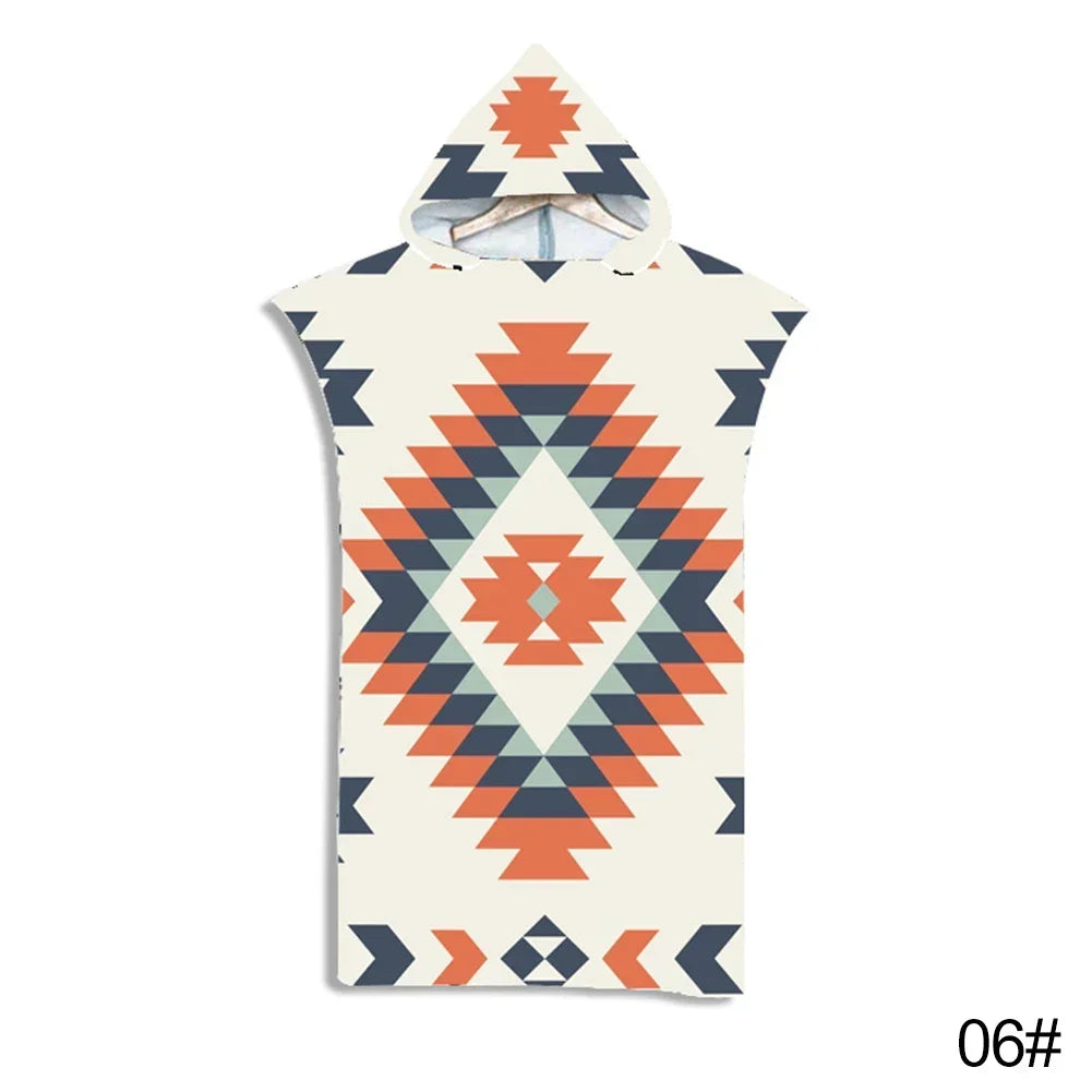 Printed Hooded Beach Towel