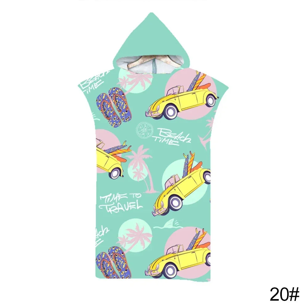 Printed Hooded Beach Towel