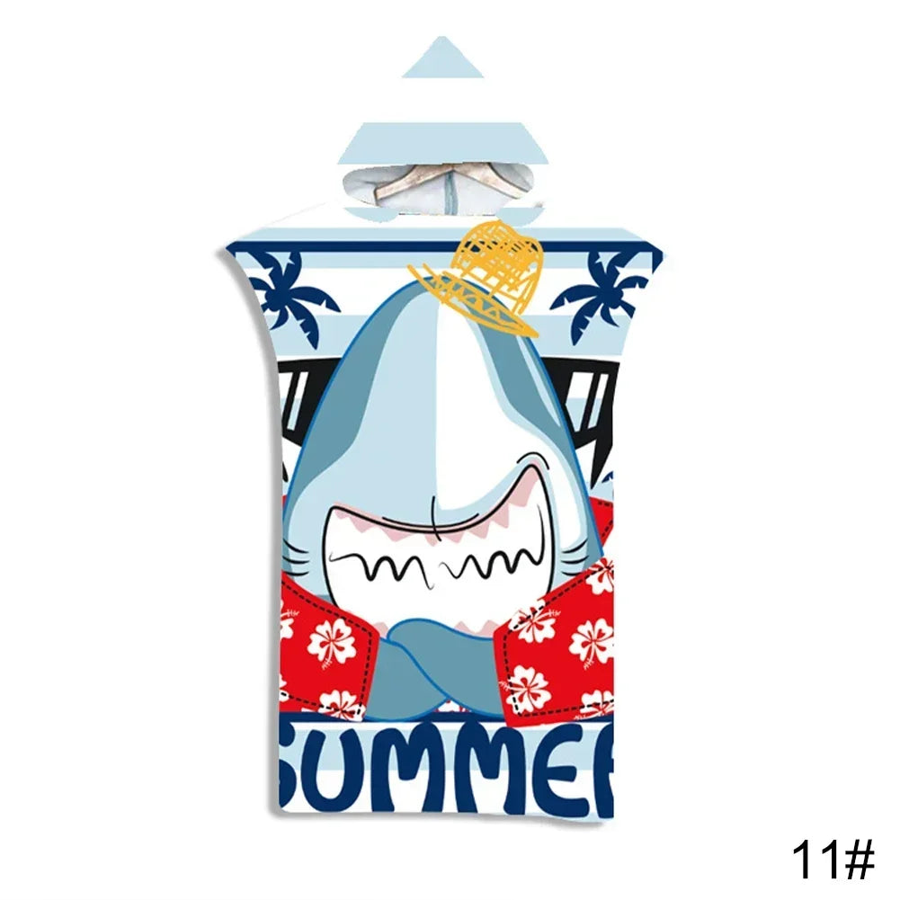 Printed Hooded Beach Towel