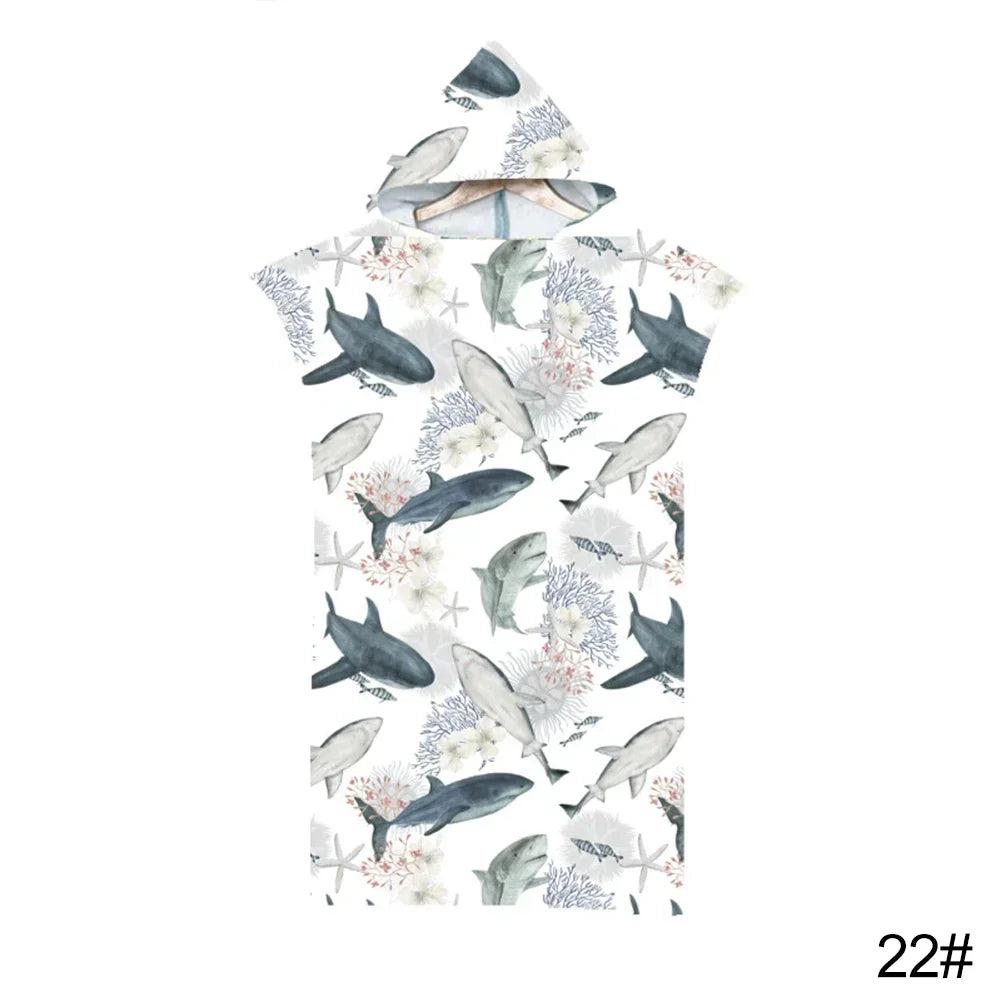 Printed Hooded Beach Towel