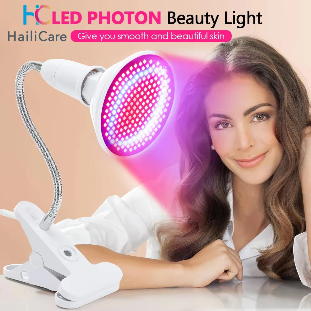 Stunner Instrument LED Red Light Photon Therapy Face Mask Beauty Instrument Facial SPA Ac ...